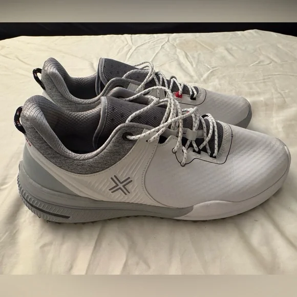 NWOT Men's White and Gray Athletic Shoes - Picture 2 of 10
